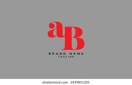 A4B, AB4, 4AB, 4BA, B4A, BA4, AB, BA, Abstract initial monogram letter alphabet logo design