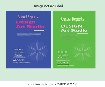 A4-sized book cover templates for covers of annual reports, magazines, booklets, proposals, portfolios, brochures, and posters