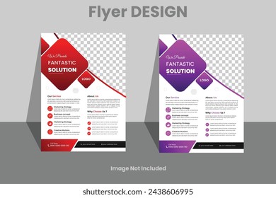A4-sized business brochure flyer design layout template in vector EPS 10 