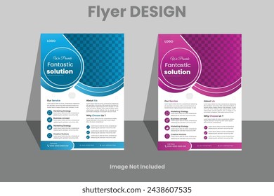 A4-sized business brochure flyer design layout template in vector EPS 10 