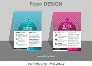 A4-sized vector template for a corporate business flyer poster pamphlet brochure cover design layout background