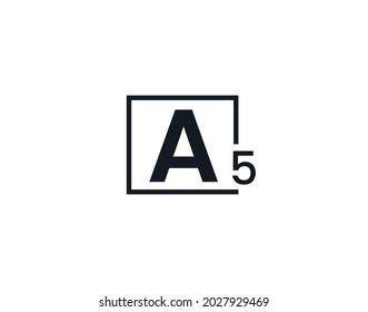 A5, 5A Initial letter logo svg