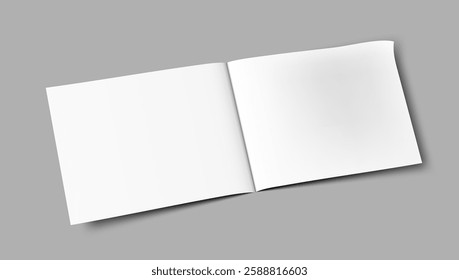A5, A4, A3 Blank Half-folded Brochure Cover Mockup. EPS10 Vector