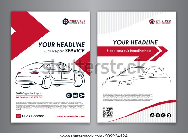 A5, A4 service car\
business layout templates. Auto repair Brochure templates,\
automobile magazine cover, abstract arrow Modern Backgrounds.\
Vector illustration.