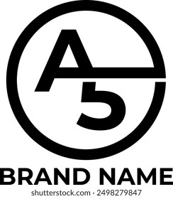 A5 circle logo design concept