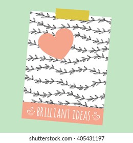 A5 cover for notebook. Floral vector illustration.