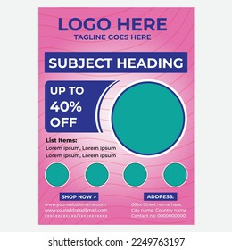 A5 size Flyer design template