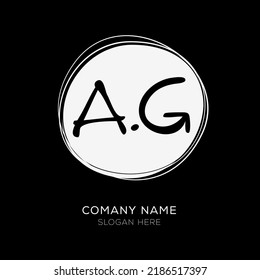 A_G, AG initial vector letter logo Design.