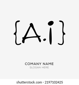 A_I, AI initial vector letter logo Design.