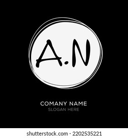 A_N, AN initial vector letter logo Design.