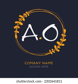 A_O, AO initial vector letter logo Design.