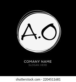 A_O, AO initial vector letter logo Design.