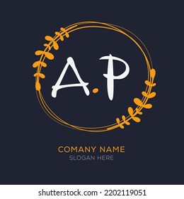 A_P, AP diseño del logotipo de la letra vector inicial.