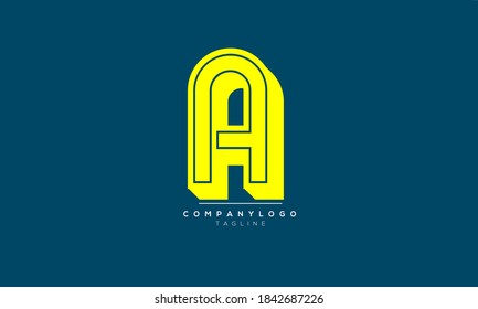 A AA abstract initials monogram letter text alphabet logo design