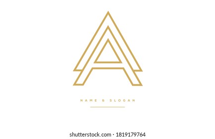 A ,AA  Abstract Letters LOgo Monogram