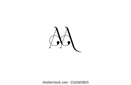 A ,AA Abstract Letters Logo Monogram