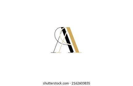 A ,AA Abstract Letters Logo monogram