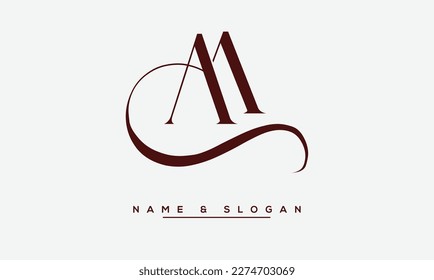 AA Abstract  Letters  Logo Monogram