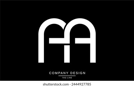 AA, Un Vector De Diseño De Monograma De Logotipo De Letras Abstractas