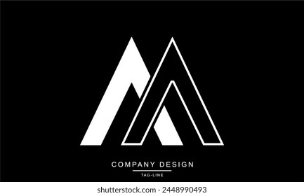 AA, Un Vector De Diseño De Monograma De Logotipo De Letras Abstractas