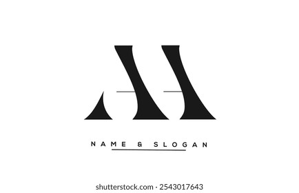 AA Abstract Letters Logo Monogram