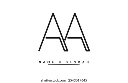 AA Abstract Letters Logo Monogram