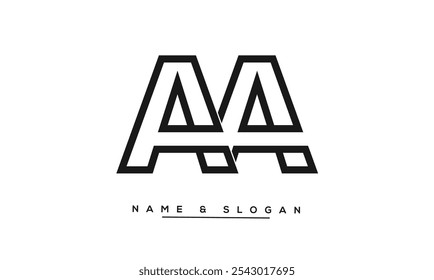AA Abstract Letters Logo Monogram