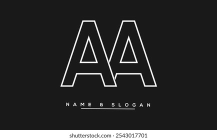 AA Abstract Letters Logo Monogram