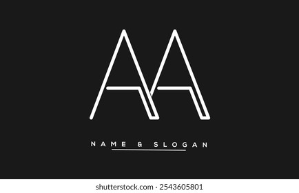 AA Abstract Letters Logo Monogram