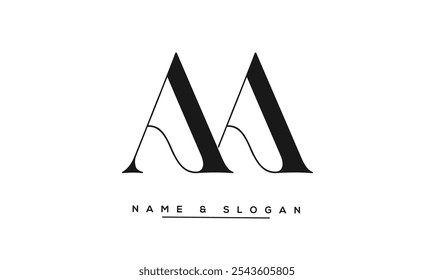 Letras Abstractas AA Logo Monograma