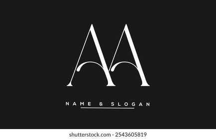 AA Abstract Letters Logo Monogram