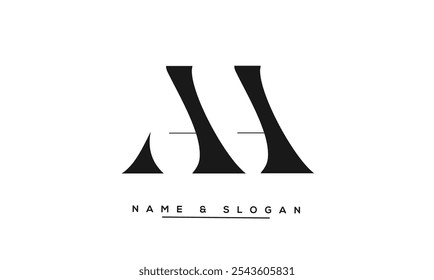 AA Abstract Letters Logo Monogram