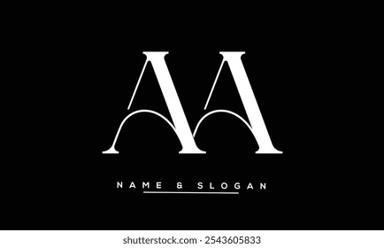 Letras Abstractas AA Logo Monograma