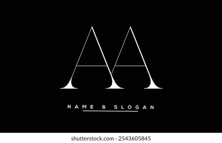 Letras Abstractas AA Logo Monograma