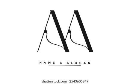 AA Abstract Letters Logo Monogram