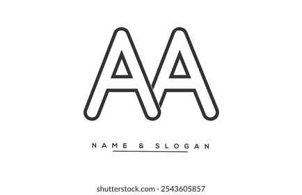 Letras Abstractas AA Logo Monograma