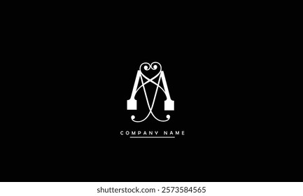 AA Abstract Letters Logo Monogram