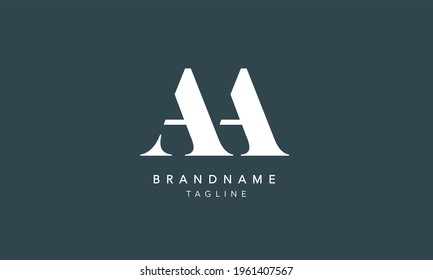 AA Alphabet Letter Icon Logo