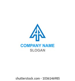 AA arrow letter initial logo.