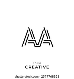 AA, AVA, AMA Creative Latter Logo Design. Branding Logo Design. Creative Logo. Template. Vector illustration. Modern Monogram Design. Brand Identity Design