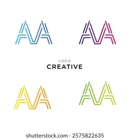 AA, AVA, M, MAA, MVAA Creative Latter Logo Design. Monogram Design. By Custom Branding Logo. Creative Logo Design. Vector illustration. Modern Design. Logo Template.