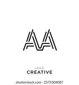 AA, AVA, VAA, AAV, V Creative Latter Logo Design. By Custom Branding Logo. Creative Logo Design. Logo Template. Vector illustration. Modern Design. Monogram Design