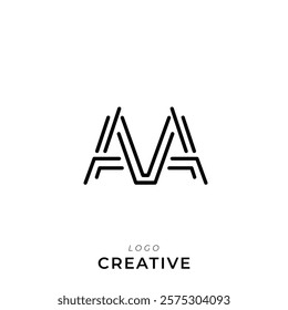 AA, AVA, VAA, AAV, V Creative Latter Logo Design. By Custom Branding Logo. Creative Logo Design. Logo Template. Vector illustration. Modern Design. Monogram Design