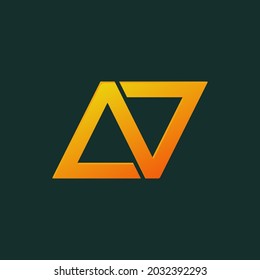 AA or AZ logo design. This logo is a letter mark type logo, in the form of the initials of the letters AA or AZ. This logo is made in a monoline style, flat and ambigram