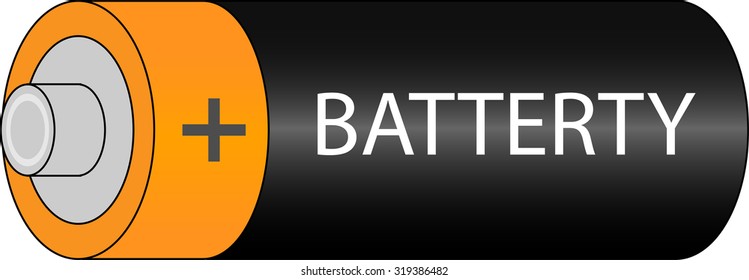 AA Batterry 1.5 Volts isolated on white background and  vector