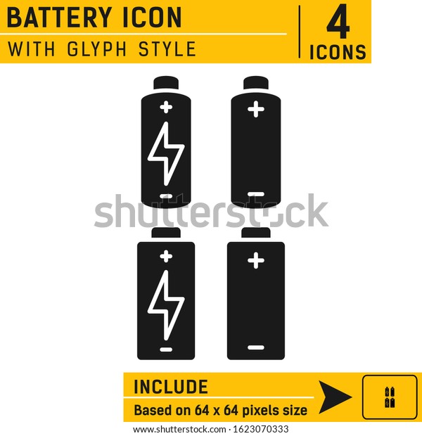 Aa Battery Icon Design Isolated On Stock Vector (Royalty Free) 1623070333