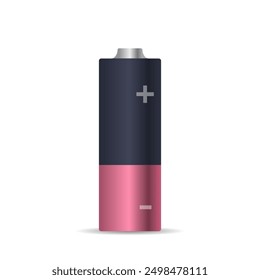 Aa Battery Isolated On White Background. Perfect For Illustrating Energy, Power, Electricity, Battery-related Concepts