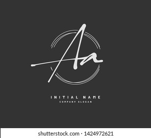 A AA Beauty vector initial logo, handwriting logo of initial wedding, fashion, jewerly, heraldic, boutique, floral and botanical with creative template for any company or business.