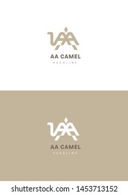 AA Camel company logo template.