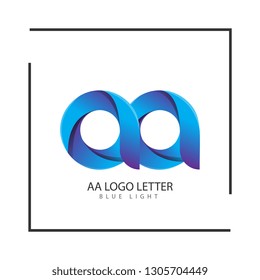 aa a circle lowercase design of alphabet letter combination with infinity suitable as a logo for a company or business - Vector